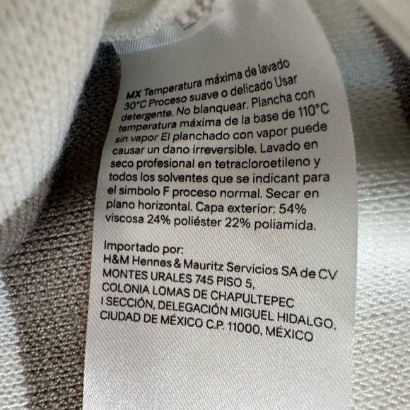 H&M White and Brown Striped Turtleneck Sweater - Picture 10 of 10